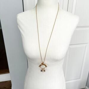 #1 Grandma Gold Tone Pendant Bracelet with Three Grandchildren